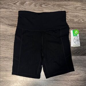 NWT GAIAM Women's Black Bike Shorts Size XS